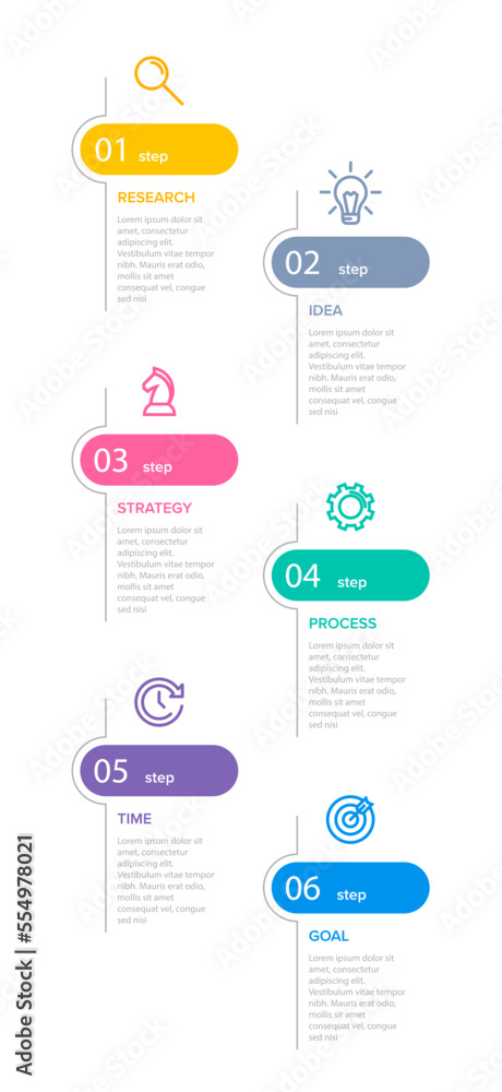 Vertical infographic design with icons and 6 options or steps. Thin line. Infographics business concept. Can be used for info graphics, flow charts, presentations, mobile web sites, printed materials. Vertical infographic design with icons and 6 options or steps. Thin line. Infographics business concept. Can be used for info graphics, flow charts, presentations, mobile web sites, printed materials.