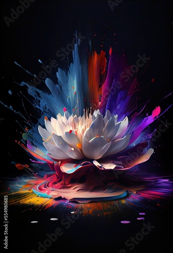 rainbow lotus art