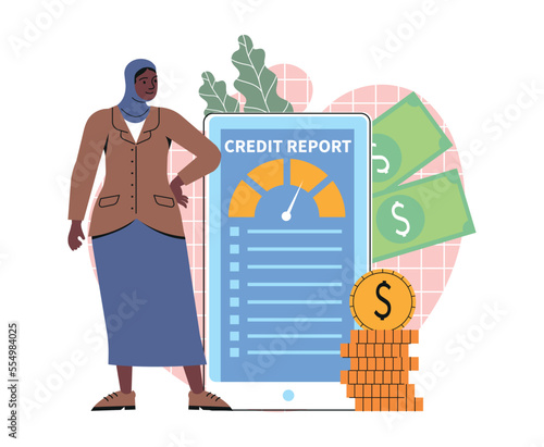 Credit report concept