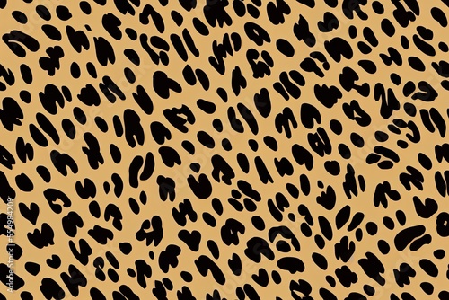 Leopard skin seamless abstract pattern. Fur from a jaguar  leopard  cheetah  or panther. Camouflage fabric  textile  pattern  cover  wrapping seamless backdrop. Generative AI