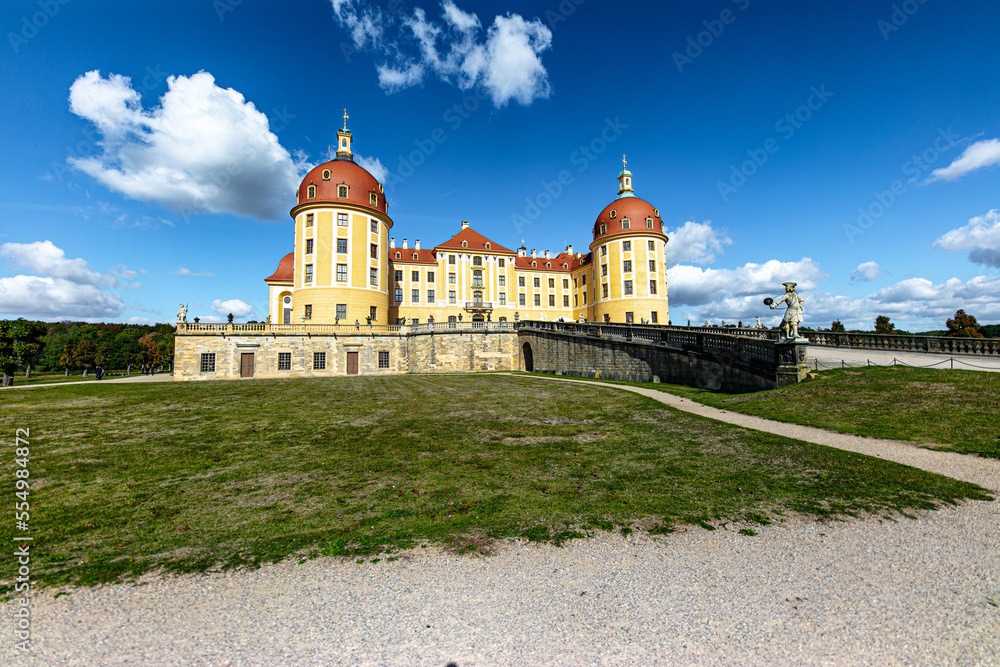 Fototapeta premium Moritzburg Castle by sunny weather, Saxony, Germany