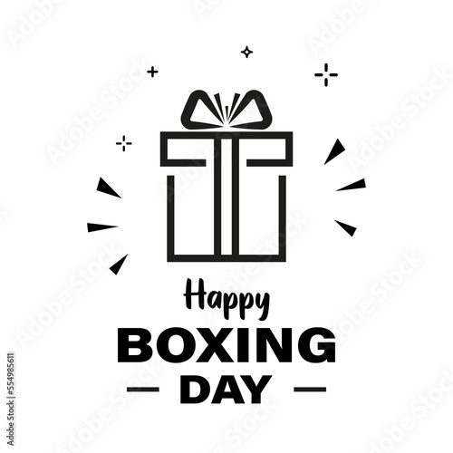 Boxing day vector illustration. Background, banner, poster or flyer design.