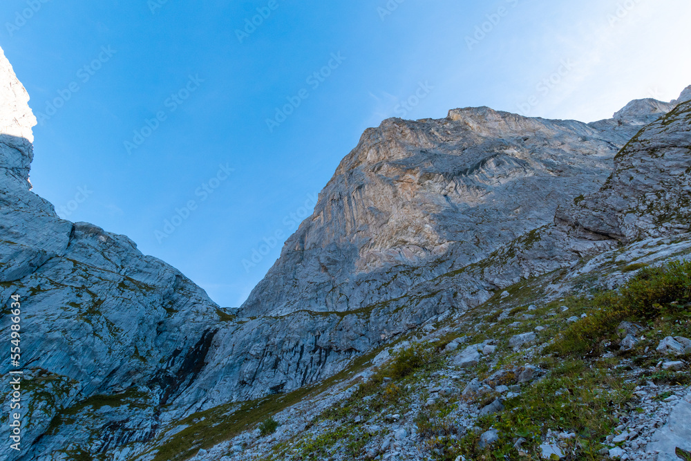 rock massif in the alps 