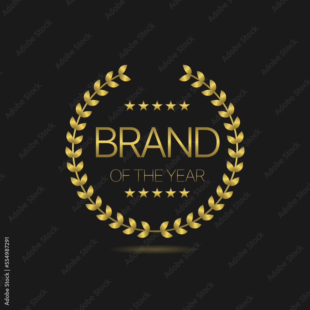 Brand of the year Golden laurel wreath label Brand of the year Golden laurel wreath label
