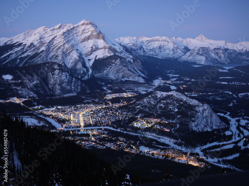 View towards Banff Townsite with Cascade Mountain in the background photo