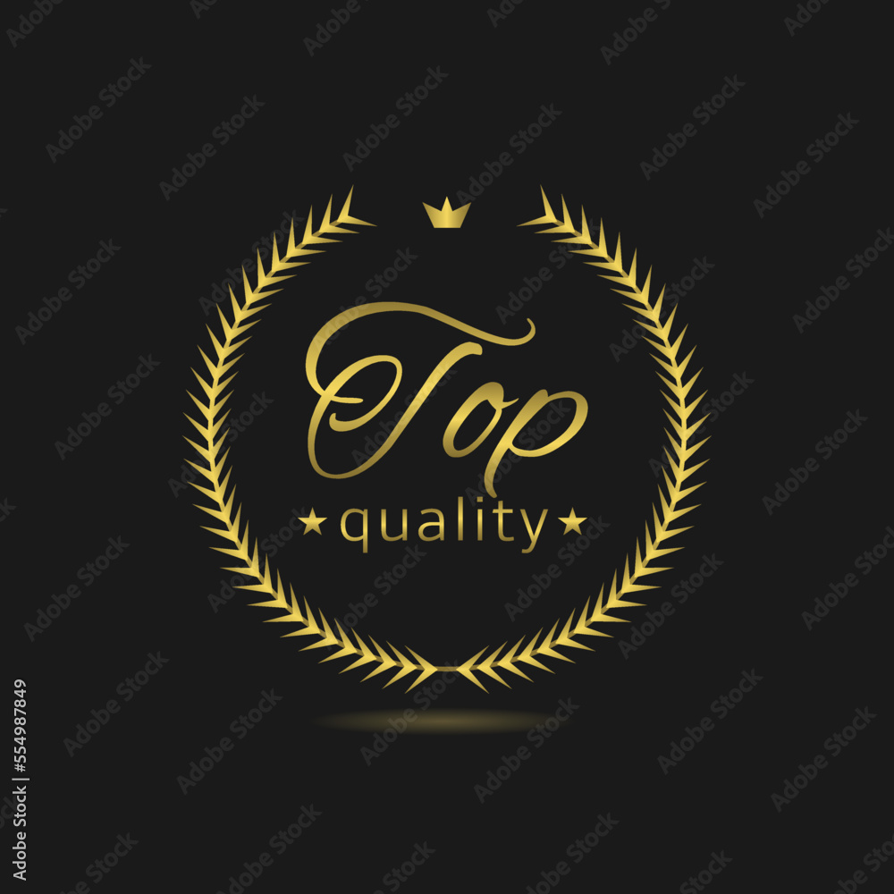 Fototapeta premium Top quality Vector laurel wreath label