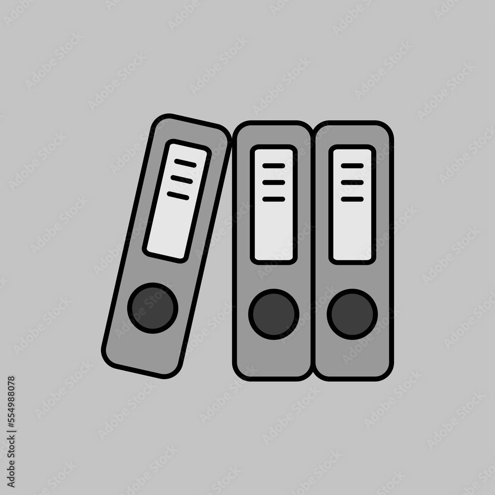 File Folder outline grayscale icon. Workspace sign File Folder outline grayscale icon. Workspace sign