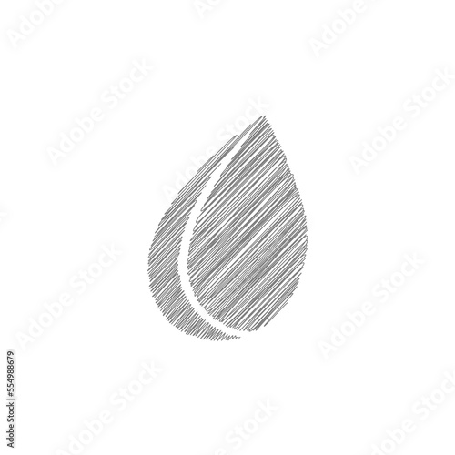 Simple Drop sketch vector icon. Flat droplet logo shapes collection