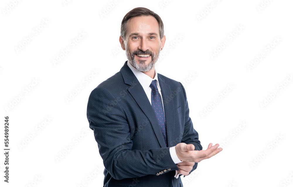 smiling mature businessman isolated on white background. businessman in formal suit smiling mature businessman isolated on white background. businessman in formal suit