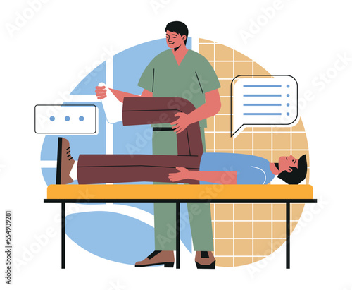 Physiotherapy and rehabilitation concept