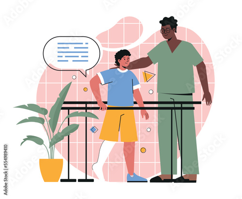 Physiotherapy and rehabilitation concept