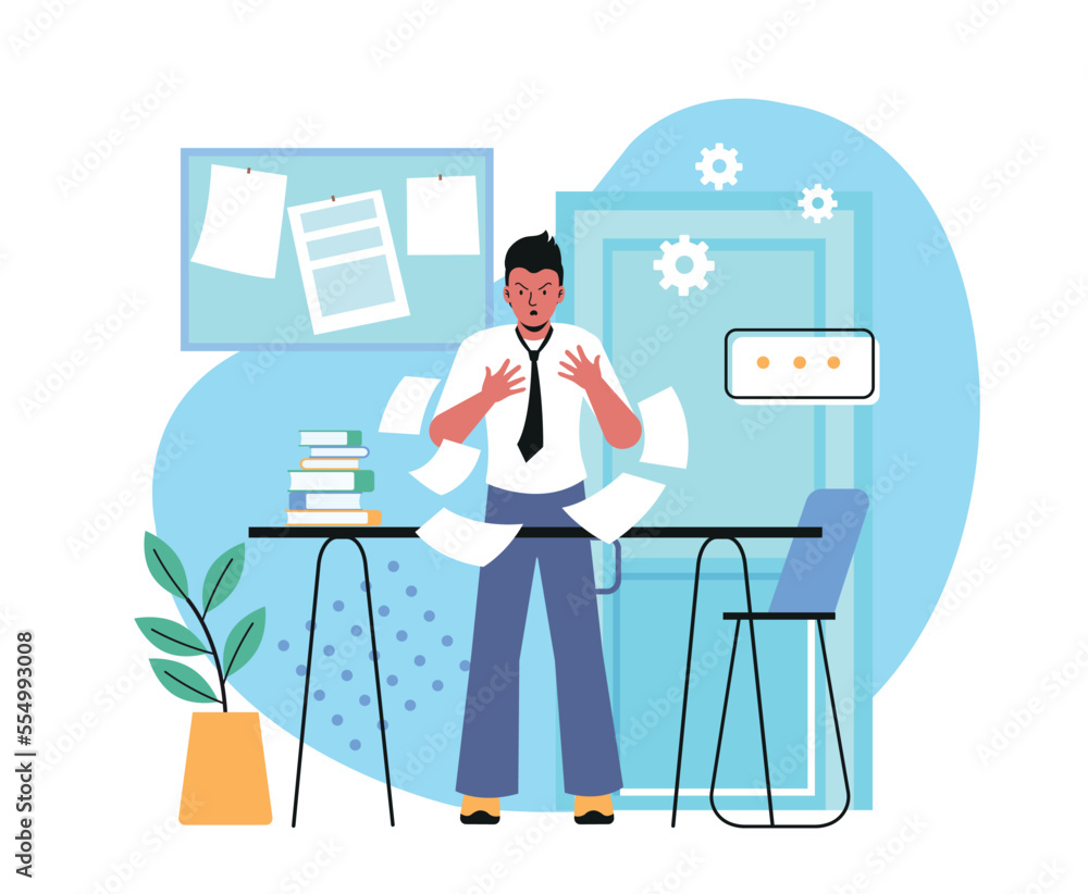 Busy stressed person Busy stressed person