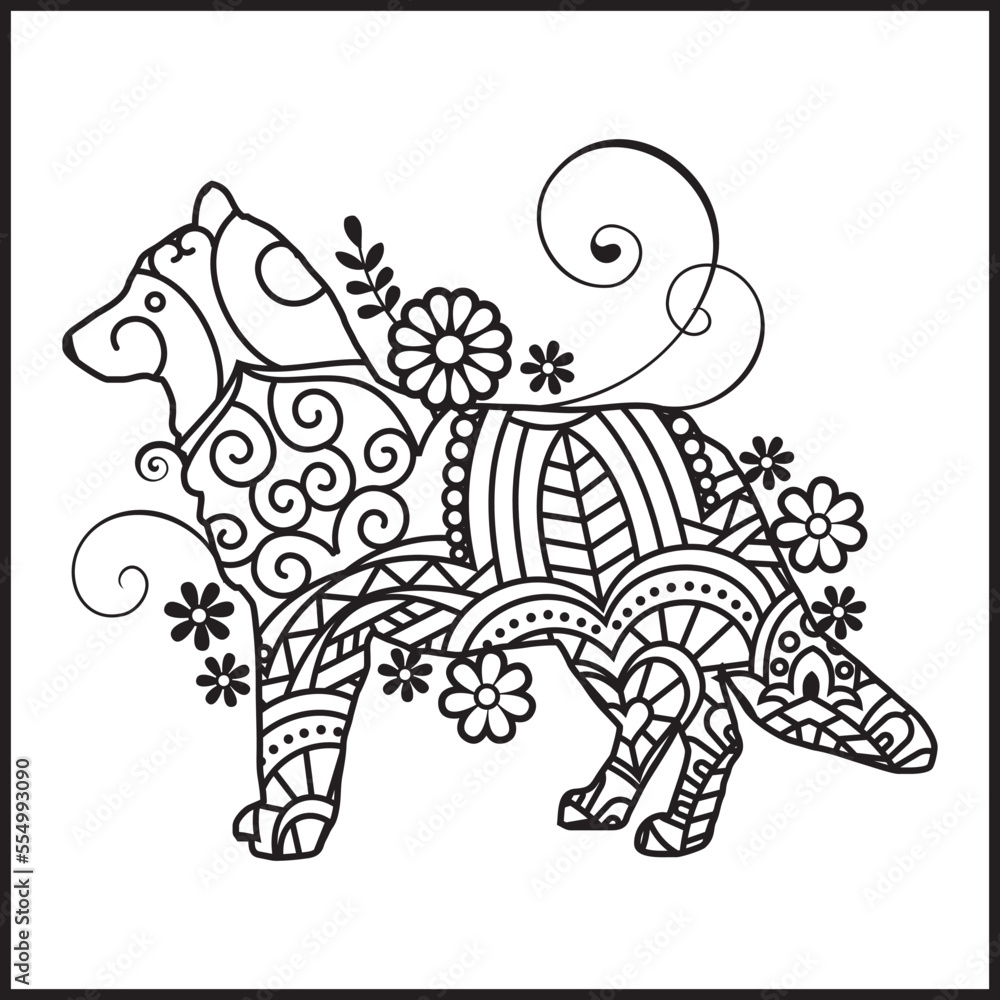 Obraz premium Vector illustration decorative Animal on white background