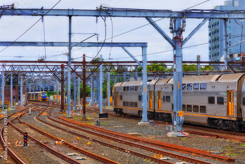 Photography Train Central tracks wires two