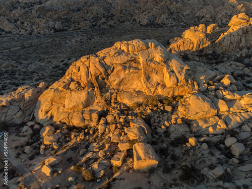 Joshua Tree National Park Rock Formations from Above in the Morning