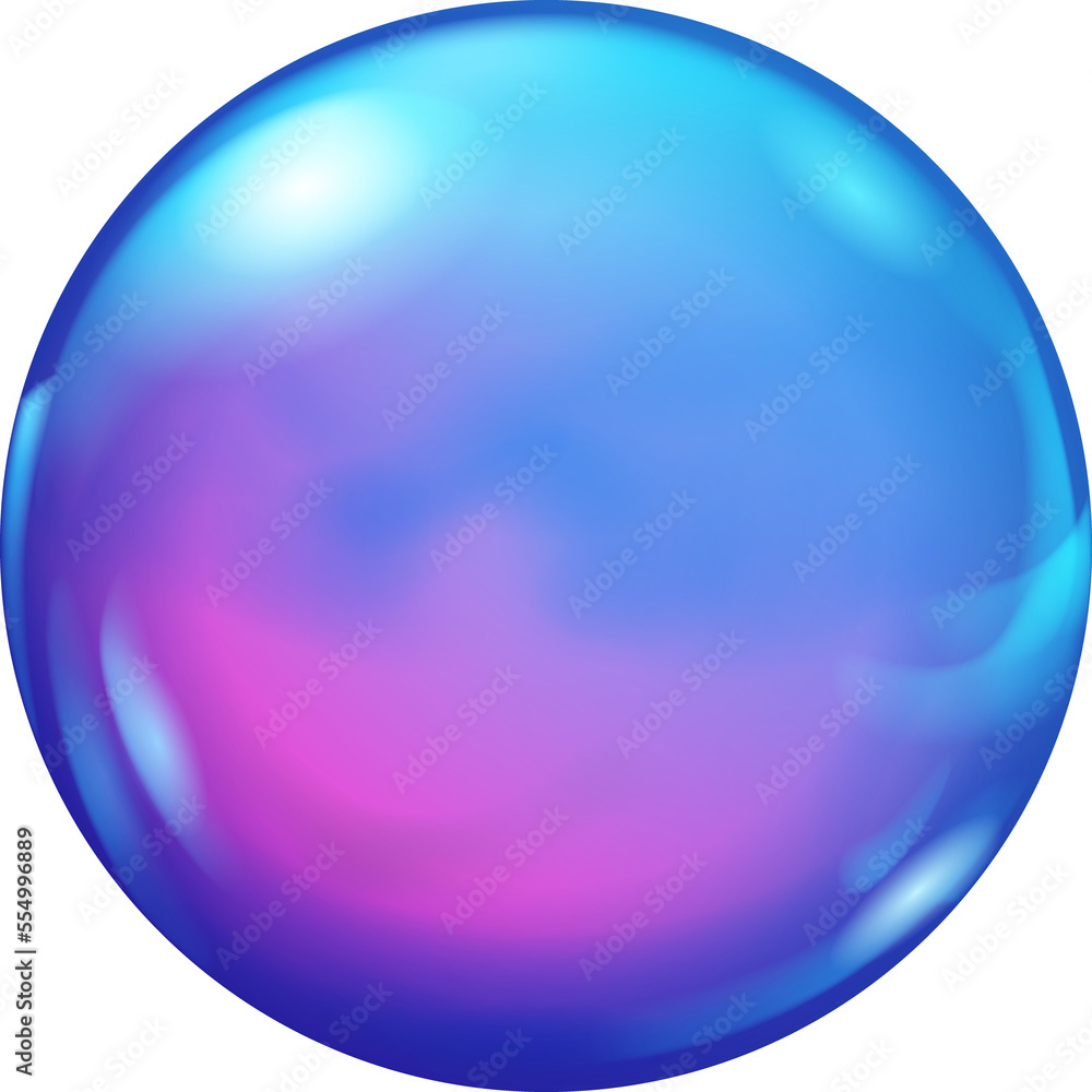 Big blue sphere with glares Big blue sphere with glares