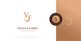 Wedding Logo Initial VF Logo Design Vector