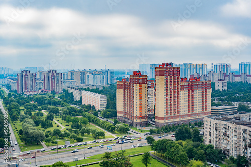 Residential area Saint Petersburg on a summer day. photo