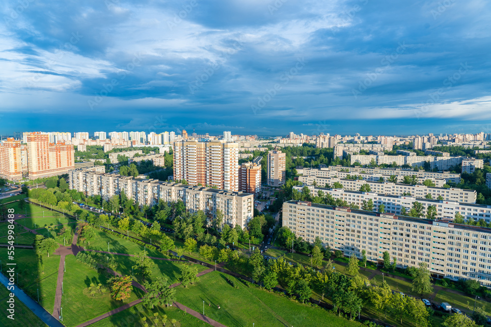 Residential area Saint Petersburg on a summer day. Residential area Saint Petersburg on a summer day.