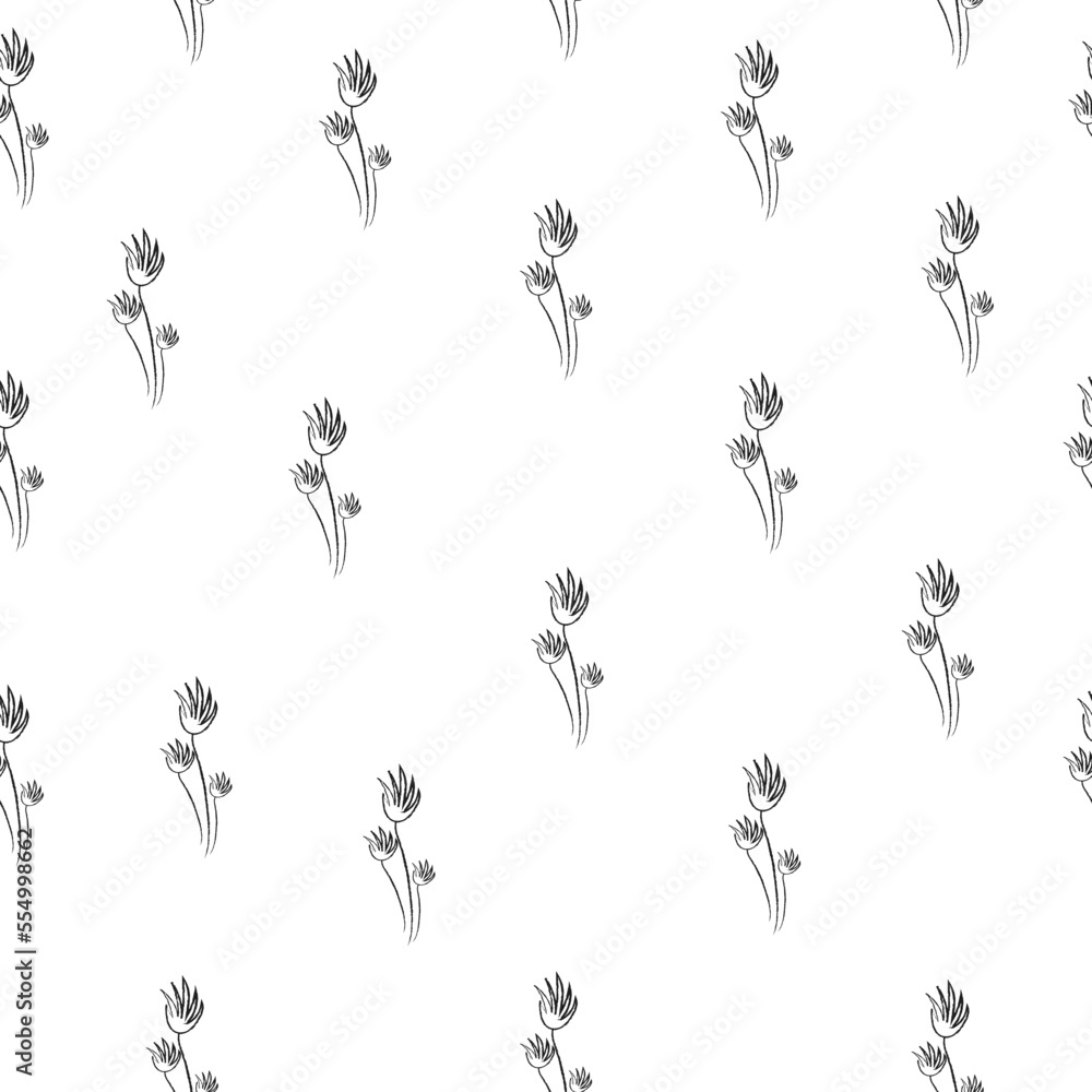 Seamless vector pattern of a beautiful flower