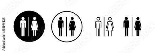 Toilet icon vector illustration. Girls and boys restrooms sign and symbol. bathroom sign. wc, lavatory