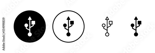 Usb icon vector illustration. Flash disk sign and symbol. flash drive sign.