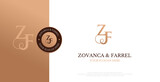 Wedding Logo Initial ZF Logo Design Vector