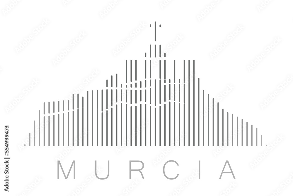 Vertical Bars Murcia Landmark Skyline