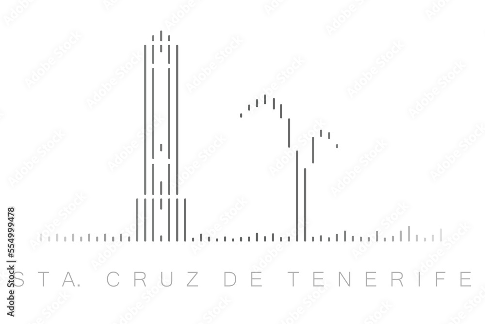 Vertical Bars Santa Cruz Tenerife Landmark Skyline