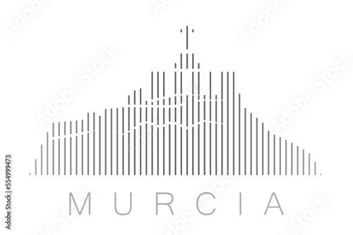 Vertical Bars Murcia Landmark Skyline