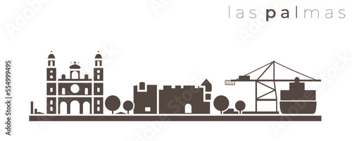 Las Palmas Simple Monochrome Stylish Skyline