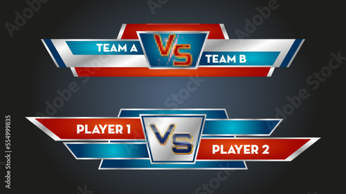 stock vector versus game cover banner sport vs team. versus screen design battle headline template. team versus background with sparks effect
