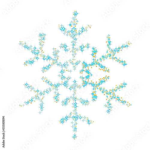 Snowflake for Christmas design with bright sparkle. png
