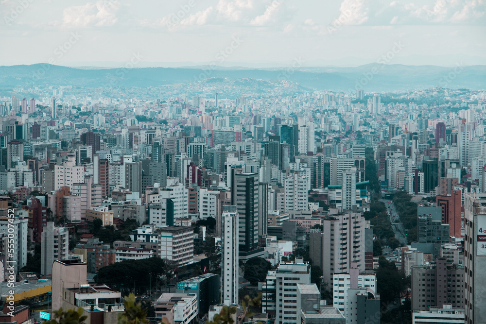 Aerial view of Belo Horizonte Brazil.