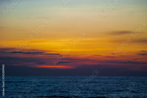Sunset over the sea with colorful sky © Johnster Designs