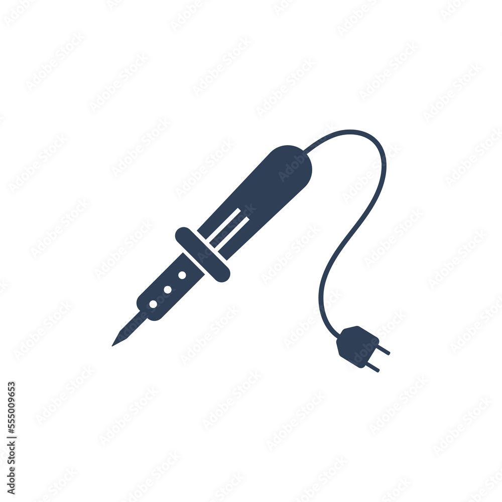 Vector illustration of soldering iron logo template Vector illustration of soldering iron logo template
