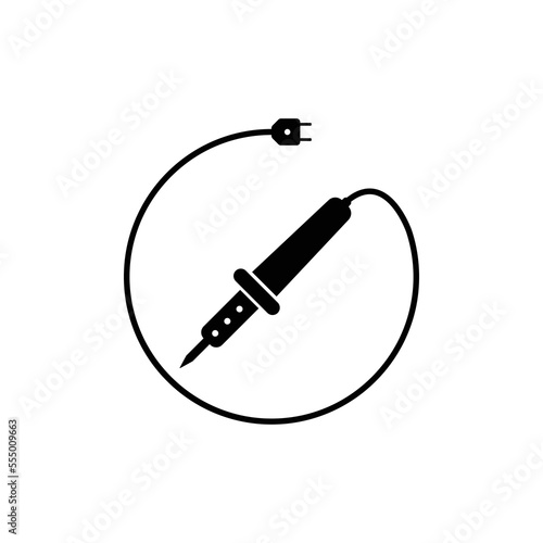 Vector illustration of soldering iron logo template