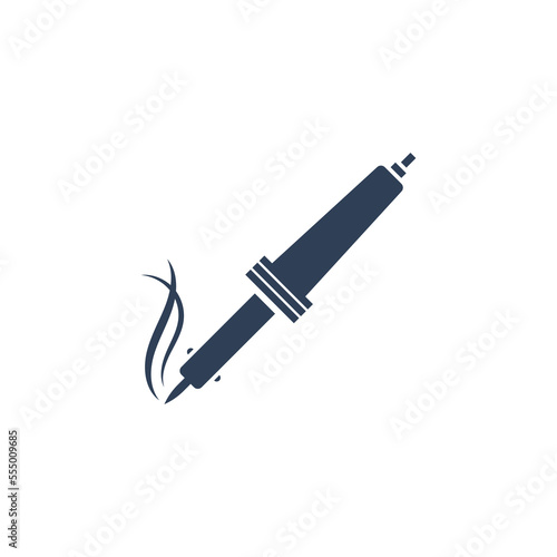 Vector illustration of soldering iron logo template