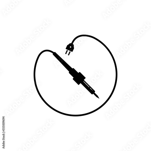 Vector illustration of soldering iron logo template