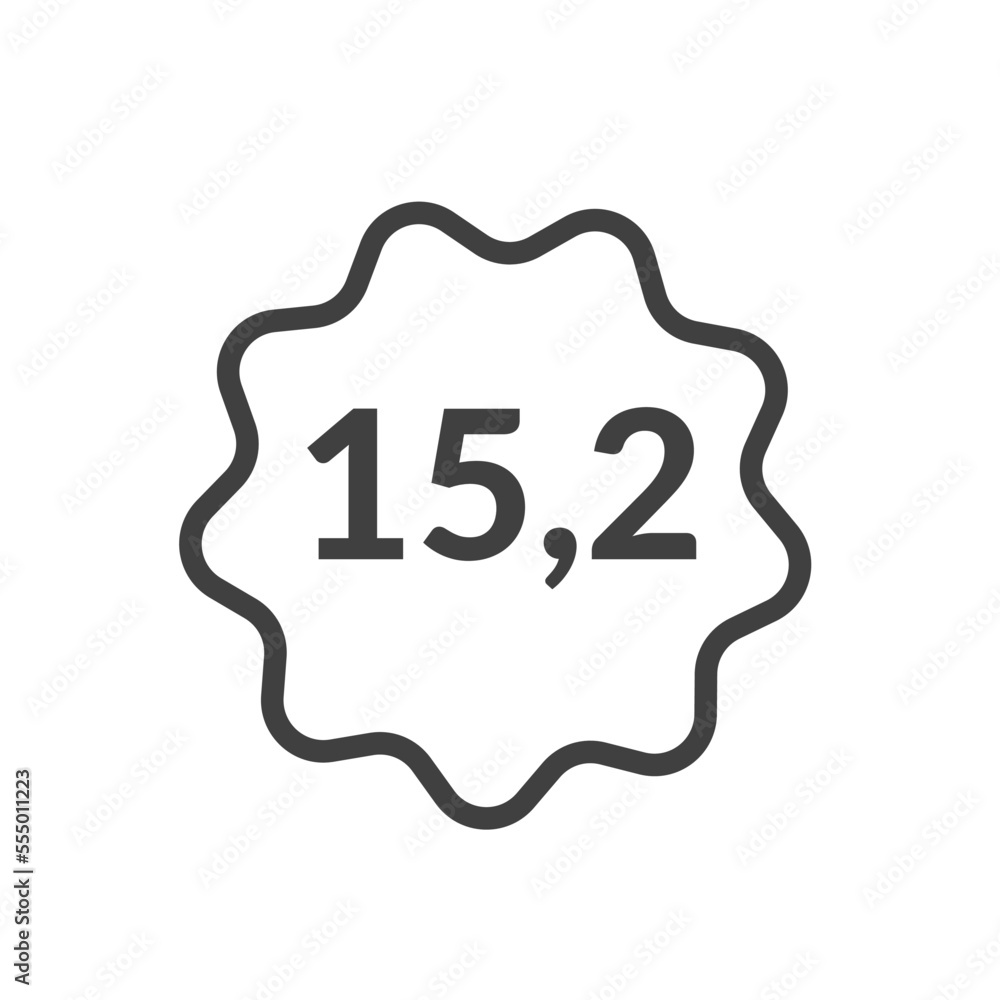 Numeric decimal icon vector Numeric decimal icon vector