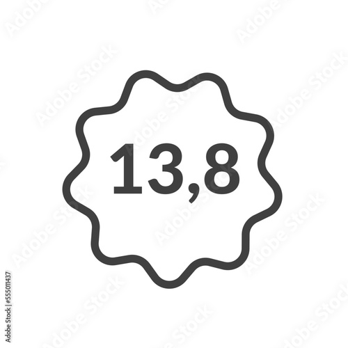 Numeric decimal icon vector photo