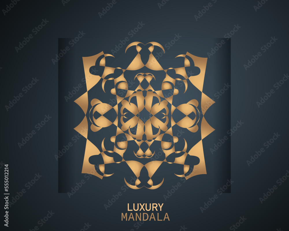 Luxury logotype in the shape of a flower for boutique. gold logo, flower. simple geometric sign. icons, business, invitations. Islam, arabic, Indian. retro. creative shape. luxury mandala.