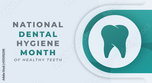Happy National Dental Hygiene Month Celebration Vector Design Illustration for Background, Poster, Banner, Advertising, Greeting Card