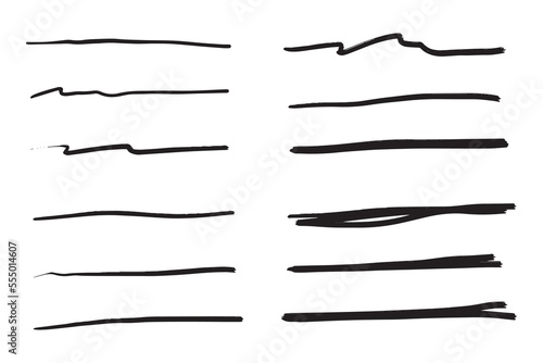 hand drawn underline collection, vector illustration.