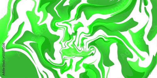 Abstract green and white wavy background, green white abstract liquify background.