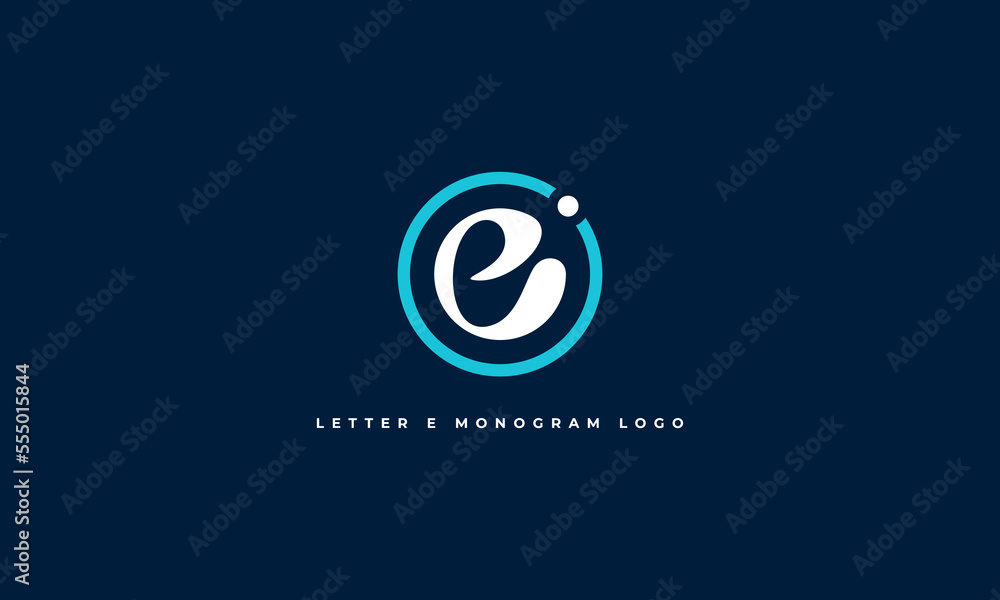 illustration vector graphic designs, letter e monogram logo, unique simple modern trendy style