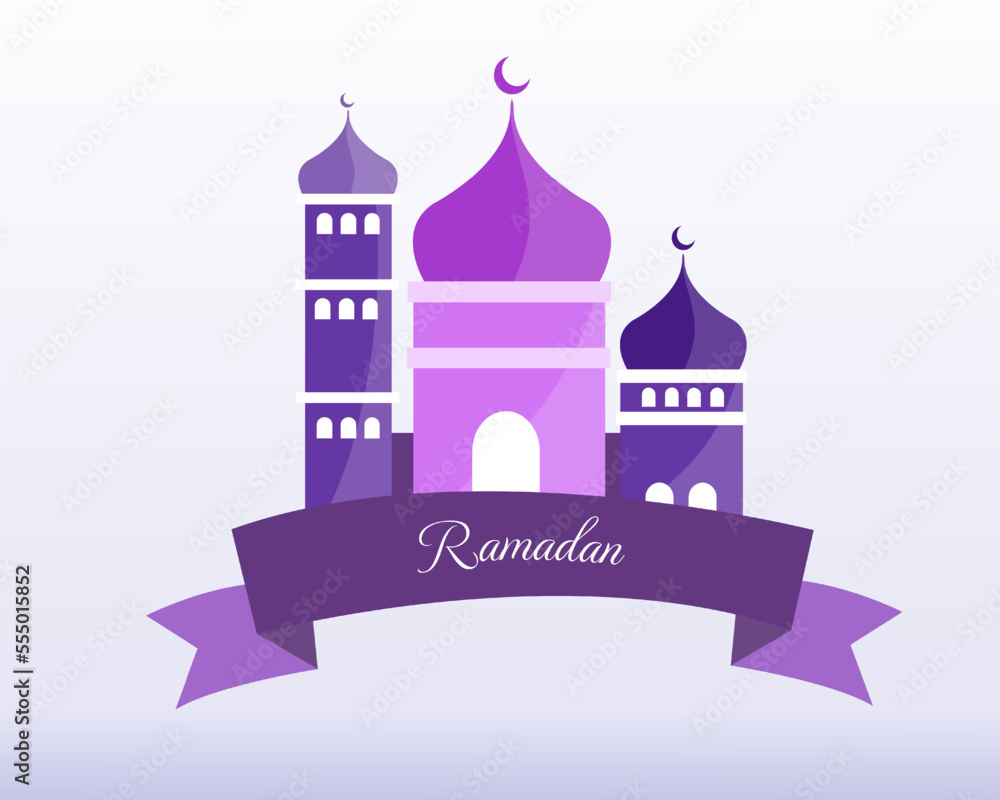 ramadan kareem mosque resources vector