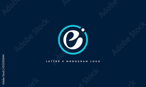 illustration vector graphic designs, letter e monogram logo, unique simple modern trendy style