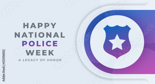 Happy National Police Week Celebration Vector Design Illustration for Background, Poster, Banner, Advertising, Greeting Card