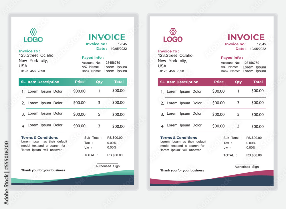 Business Minimal Corporate Invoice design template vector illustration bill form price . Creative template and stationery design payment agreement design template Cash Memo, Vector Quotation Design Business Minimal Corporate Invoice design template vector illustration bill form price . Creative template and stationery design payment agreement design template Cash Memo, Vector Quotation Design